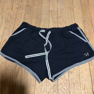 PINK Victoria's Secret Black Shorts with Gray Trim